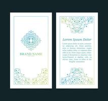 Gradient ornament pattern business card design vector