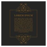 Calligraphic square ornament frame lines vector