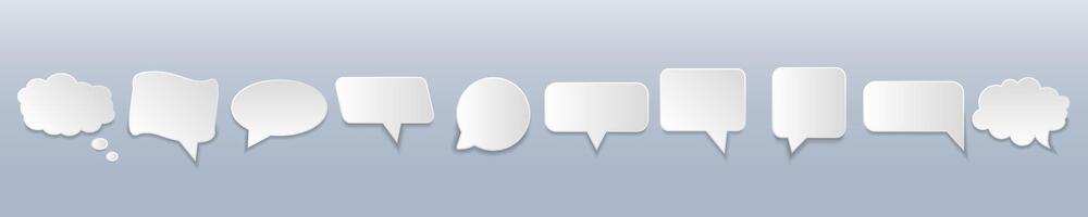 Speech Bubble icon set. Flat design. vector
