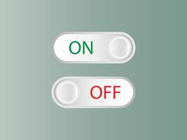 Off, on, toggle icon, button. illustration. vector