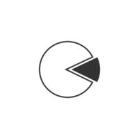 Circular chart,, pie chart icon. vector