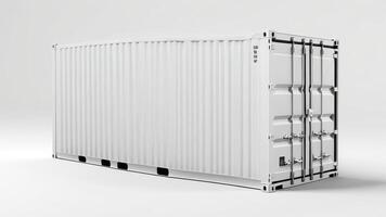 white container box isolated on white background. photo