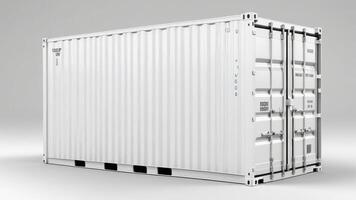 white container box isolated on white background. photo