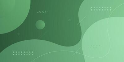 Wave abstract colorful green background with dynamic shape design and simple pattern. vector