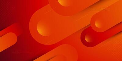 Dynamic dark orange and red gradient background with simple overlap shapes. Colorful design. Cool and modern with geometric concept. vector