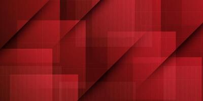 Abstract dark red 3D background with realistic shadow square lines. Dark design with 3D concept. Red futuristic wallpaper vector
