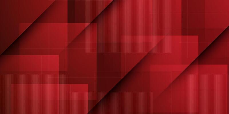 Abstract dark red 3D background with realistic shadow square lines. Dark design with 3D concept. Red futuristic wallpaper