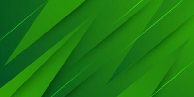 Abstract green background with shadows and simple lines. Looks 3d with additional light. vector