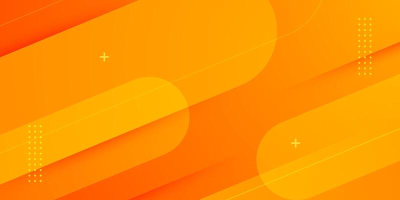 Dynamic orange gradient background with simple overlap shapes. Colorful design. Cool and modern with geometric concept.