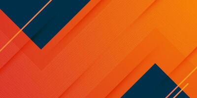 Abstract geometric dark blue and orange diagonal theme overlap background for graphic design vector