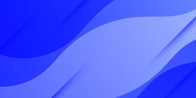 Abstract colorful blue background with wave shape and shadow. Modern and simple background. vector