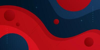 Modern dark gray and red geometric business banner design. Creative banner design with wave shapes and lines for template. Simple horizontal banner. vector
