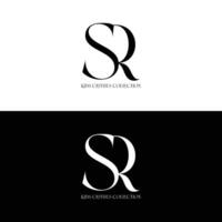 Alphabet letters Initials Monogram logo RS, SR vector