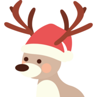 christmas deer with santa hat png
