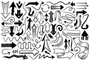 Abstract isolated directional arrows. Pointing arrow designs set. vector