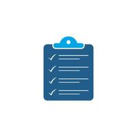 a report with ticks on it, icon vector