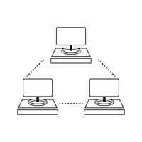 computers network icon vector