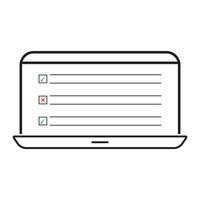 digital form in laptop, digital from icon vector