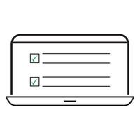 digital form in laptop, digital from icon vector