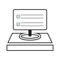 digital form in laptop, digital from icon vector