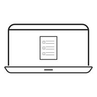 digital form in laptop, digital from icon vector