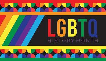 LGBTQ History Month is observed every year on October. Holiday concept background, placard, banner design template illustration background design. vector
