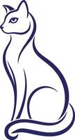 a cat is sitting on a white background vector