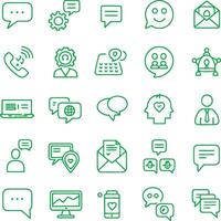 chat and messaging icons set vector