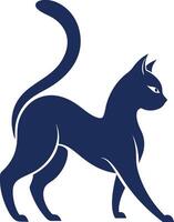 a cat is standing in front of a white background vector