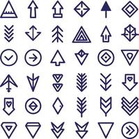 a set of arrows and arrows icons vector