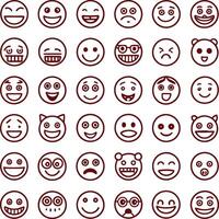 a set of emoticions with different expressions vector