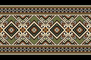 Navajo pattern on black background. vector
