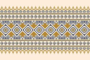 Navajo pattern on cream background vector