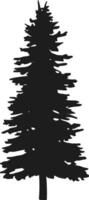 Rustic pine tree silhouette vector