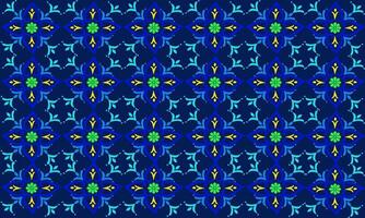 a detailed pattern composed of geometric designs,flower pattern blue color. vector