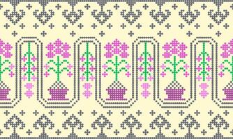 a detailed pattern composed of dot designs,flower pattern pink color. vector