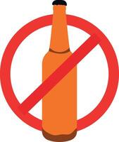 No Allowed Alcohol Sign Isolated on White Background vector
