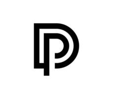 Letter DP Logo, PD Monogram design, text letter logo design vector