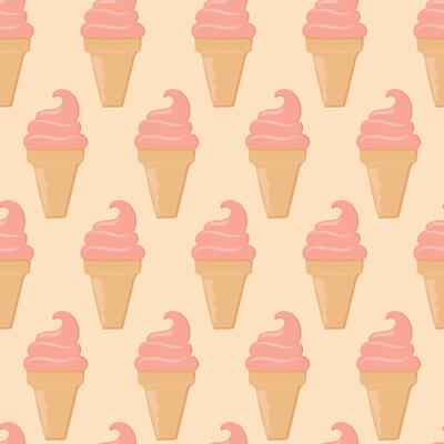Ice cream seamless pattern. Background for poster, print, cards, wrapping paper, clothes decoration and ice cream shop
