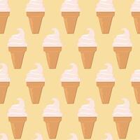 Ice cream seamless pattern. Background for poster, print, cards, wrapping paper, clothes decoration and ice cream shop vector