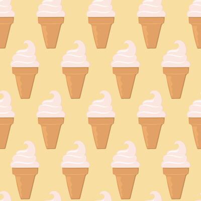 Ice cream seamless pattern. Background for poster, print, cards, wrapping paper, clothes decoration and ice cream shop