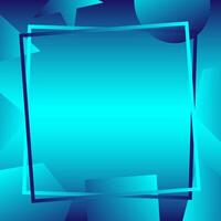 Blue frame on geometric background vector