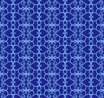 Abstract seamless pattern on blue background vector