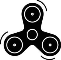 Fidget spinner solid glyph illustration vector