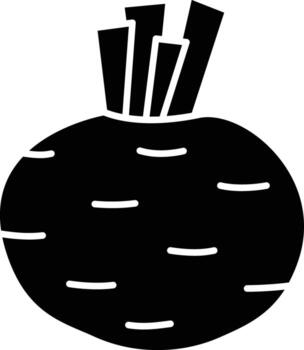 Beetroot solid glyph illustration vector