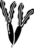Radish solid glyph illustration vector