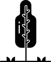 Tree solid glyph illustration vector