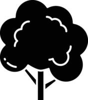 Tree solid glyph illustration vector
