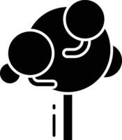 Tree solid glyph illustration vector