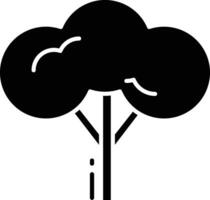 Tree solid glyph illustration vector